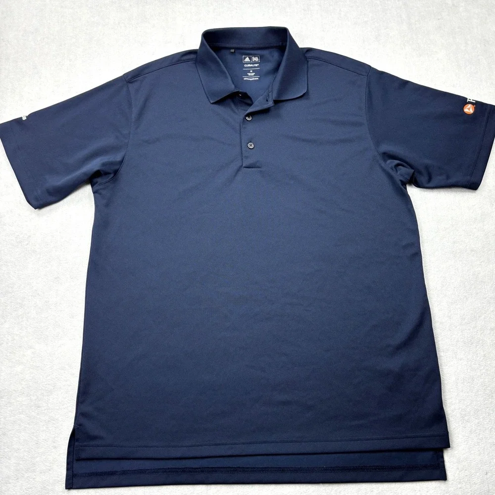 Adidas Climalite Mens Golf Polo Shirt Navy Blue PNC Logo Size M X25620